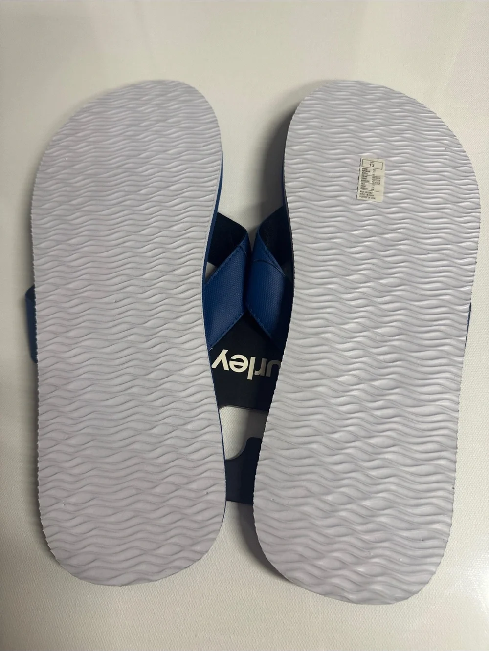 Hurley Flip Flops Mens 13 Royal Blue